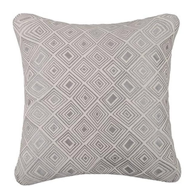 D.L Rhein 24DL661BC20SQ Coussin en Lin Brodé Nomade 20 x 20 Po, Pierre