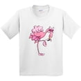 thumbnail image 3 of Inktastic Flamingo Ballerina in Tutu and Ballet Toe Shoes Youth T-Shirt, 3 of 5