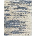 thumbnail image 3 of Nourison Luxurious Shag Light Blue Grey 7'10" x 9'10" Area Rug, Modern, Abstract, Plush, Bedroom, Living Room, (8' x 10'), 3 of 9