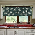thumbnail image 3 of Yayeee Kitchen Curtains Tier Set of 2 Light Filtering 57"x24" Over Sink Window Panels, Beige Leaves, 3 of 7