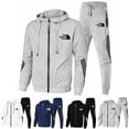 thumbnail image 3 of The North Face Men's Hoodie Sweatshirt Jogger Pants Tracksuit 2-piece Sportswear Black Black Black, 3 of 5