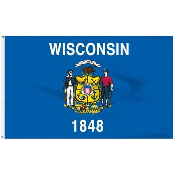 Wisconsin Flag 3' x 5' Nylon