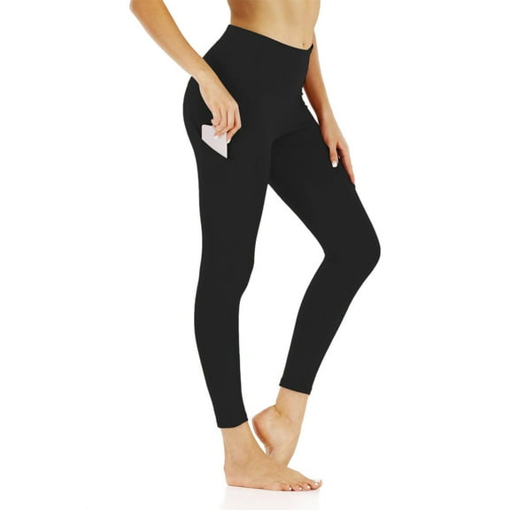 Workout Leggings For Women Solid Color Elastic Lightweight Velvet Yoga Trousers Cozy Soft Tights Tummy Control Activities Pants Black L