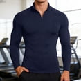 thumbnail image 2 of CONZONE Mens Sports T-Shirts Short Sleeve Zip T Shirts for Men Casual Crew Neck Solid Color Lightweight Tees Soft Cozy Athletic Tops, 2 of 9