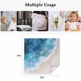 thumbnail image 4 of Blue Beach Coastal Cloth Napkins, Summer Ocean Seaside Nautical Washable and Reusable Dinner Napkins Set of 4, Table Napkin for Kitchen Party Birthday Wedding Hotel Housewarming 20"x20", 4 of 8