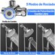 thumbnail image 2 of Combo de cabezal de ducha de lluvia de alta presión de 6 "/ ducha de mano, con manguera de 1,5 metros y cabezal giratorio ajustable, 2 of 8