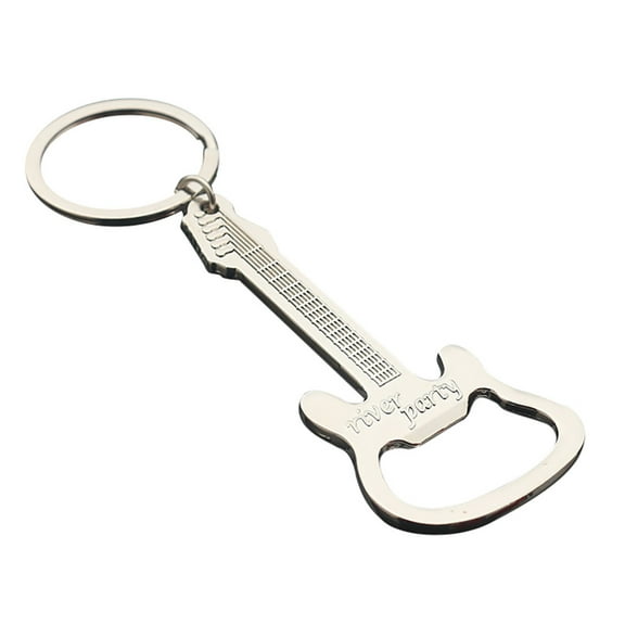 JeashCHAT Pocket Small Metal Alloy Beer Bottle Opener Tool Guitar Keyring Keychain Gift