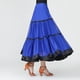 thumbnail image 4 of Faldas largas para mujer para baile de vals moderno, tango latino, baile de salón y swing Azul real, 4 of 9
