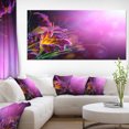 thumbnail image 1 of Flowers on Purple Background - Floral Canvas Art Print, 1 of 3