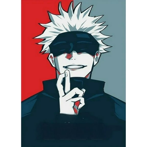 Jujutsu Kaisen Diamond Painting Set (for Adults) 5D DIY Anime Diamond Art Set (for Beginners) Round Full Diamond Diamond Painting Gem Art Crafts (Home Wall Decoration Gift)