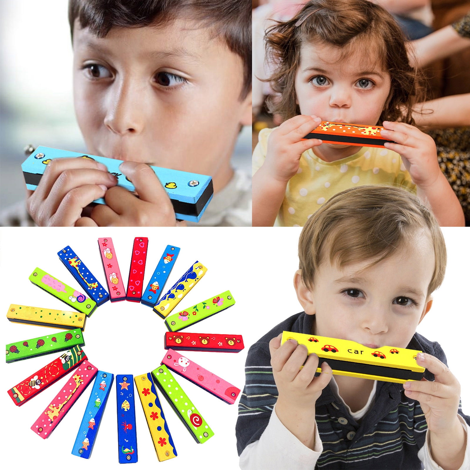 Crafteem Color Harmonica Key Of C For Kids Children Toddler And