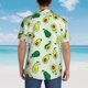 thumbnail image 4 of Balery Cartoon Fruit Camisas hawaianas de manga corta para hombre, camisas playeras de corte holgado, camisas de vacaciones con botones,Large, 4 of 7