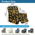 thumbnail image 7 of Xoenoiee Sunflower Pattern Recliner Chair Covers 4-Pieces Recliner Covers Stretch 1 Seat Reclining Chair Cover Washable Lazyboy Recliner Covers Furniture Protector for Living Room, 7 of 7