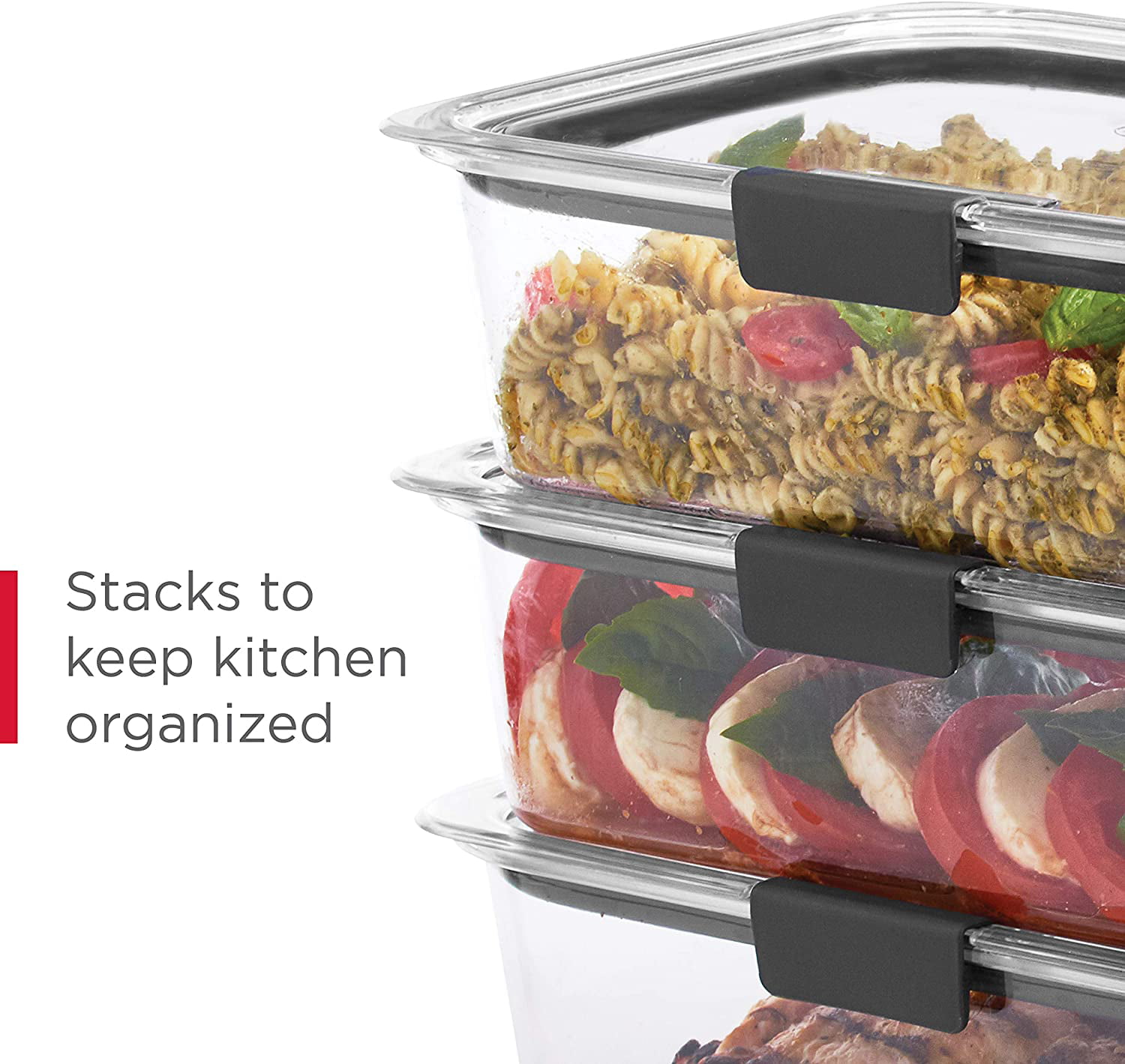 Rubbermaid 14-Piece Brilliance Food Storage Containers with Lids for Lunch,  Meal Prep, and Leftovers, Dishwasher Safe, Clear/Grey – Premium Distributors