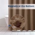 thumbnail image 7 of Yiannan Coffee PEVA Shower Curtain Liner, Rustproof Grommets, Waterproof, 3 Magnets，71x72, 7 of 7