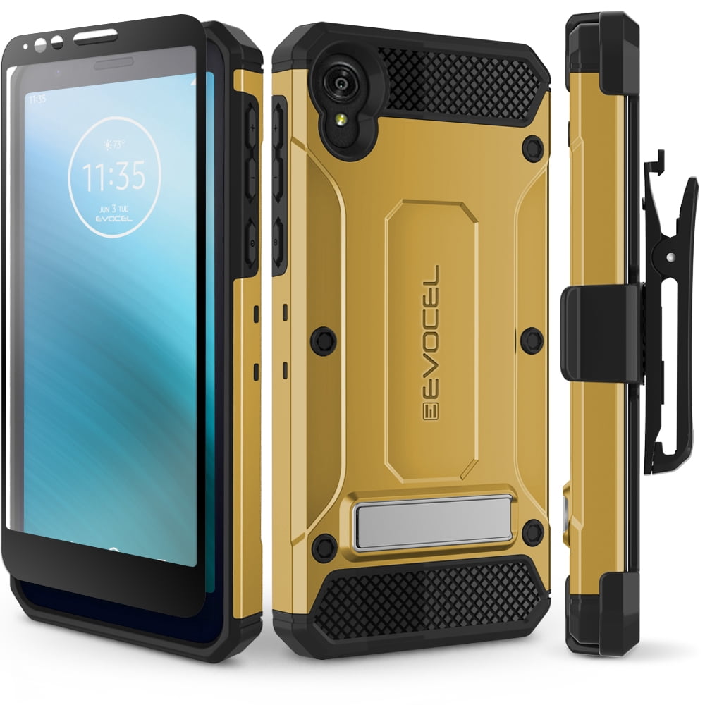 Motorola Moto E6 Case, Evocel [Glass Screen Protector