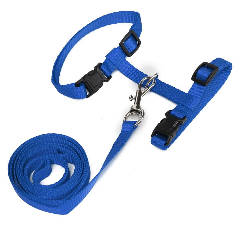 Adjustable Pet Cat Traction Rope Dog Cat Walk Out Nylon Harness Collar ...