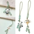 thumbnail image 2 of Stylish Cyan Pandas/Fan Phone Lanyard Trendy Han Costume Pendants Fashion Joint Phone Charm Straps Ornaments, 2 of 9