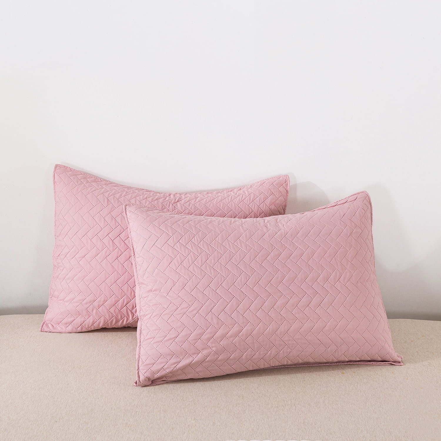 JML Quilt Set King Size Lightweight Bedspread, Soft Summer Quilt Bedding Set Coverlet for All Seasons with 3 Piece (1 Quilt, 2 Pillow Shams), Pink