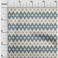 thumbnail image 2 of oneOone Silk Tabby Blue Fabric Asian Ikat Sewing Material Print Fabric By The Yard 42 Inch Wide, 2 of 4