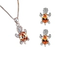 thumbnail image 1 of Fiudx Conjunto de Joyas de Tortuga, Elegante Par de Collar y Pendientes, Diseño de Aleación Brillante, Perfecto para Bodas y Fiestas, Regalo Ideal para San Valentín y El Día de La Madre, Pieza de Mod, 1 of 2