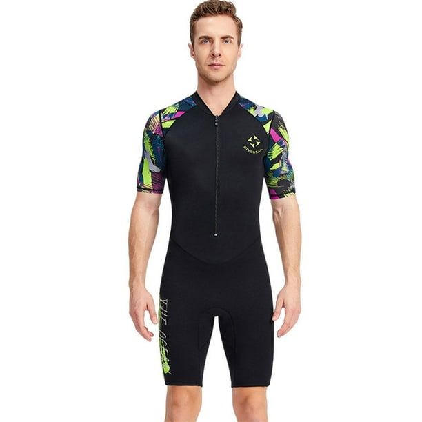 Traje de neopreno Baoblaze Hombres 1.5 mm Cálido Manga corta XXL