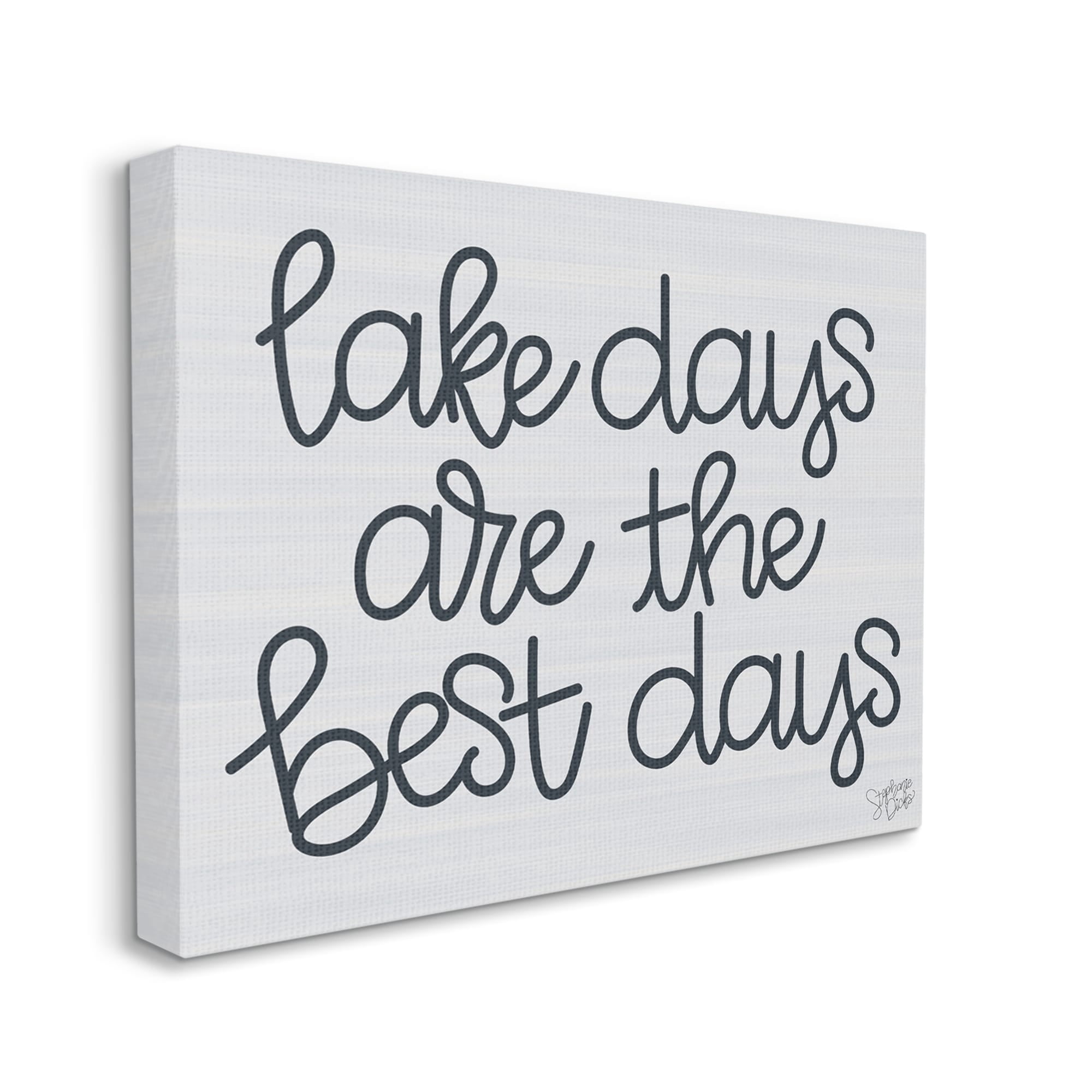Stupell Lake Days Are Best Nautical Phrase Landscape Painting Gallery Wrapped Canvas Print Wall Art