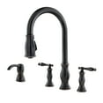 thumbnail image 2 of Pfister Hanover 2-Handle Pull-Down Kitchen Faucet with Soap Dispenser in Tuscan Bronze, 2 of 5