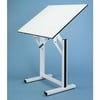 Alvin Table Black Base White Top 36" x 48"