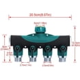 thumbnail image 4 of Conector de manguera de jardín, distribuidor de 4 vías, caudal de agua ajustable y bloqueable, 4 of 5
