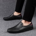 thumbnail image 5 of Men's Casual Loafers Slip On Leather Shoes Male Lightweight Driving Shoes Moccasins Classic Penny Loafer Flats Boat Shoes Outdoor Walking Shoes, 5 of 9