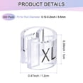 thumbnail image 3 of Uxcell 300-Pack Marcadores de Perchas para Ropa, Clips de Tamaño XL de Plástico Codificados por Color para Prendas que se Ajustan a Varillas de 3mm-5mm [Transparente], 3 of 6
