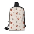 thumbnail image 2 of Rocae Cute Squirrel for Lightweight Chest Bag Dual Pocket, Waterproof Crossbody Sling Bag for Men and Women, 2 of 8