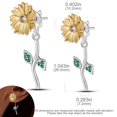 thumbnail image 1 of Diseño original 925 Sterling Silver Drop Hoop Aretes de mujer Cubo de circón Corazón pequeño en forma de U Feathe Pendientes de lujo para mujeres Regalos, 1 of 4