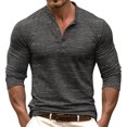 thumbnail image 3 of toraway T-Shirts Graphiques Chat pour Hommes Quatre Saisons Mode Décontractée Couleur Unie Design Contrasté Col à Revers Boutons Manches Longues TTG, 3 of 3