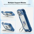 thumbnail image 2 of Compatible for iPhone 16 Pro Case with Rotatable Ring Stand, Military Grade Drop Protection Full Body Rugged Heavy Duty Protective Cover for iPhone 16 Pro with Kickstand, Blue, 2 of 6