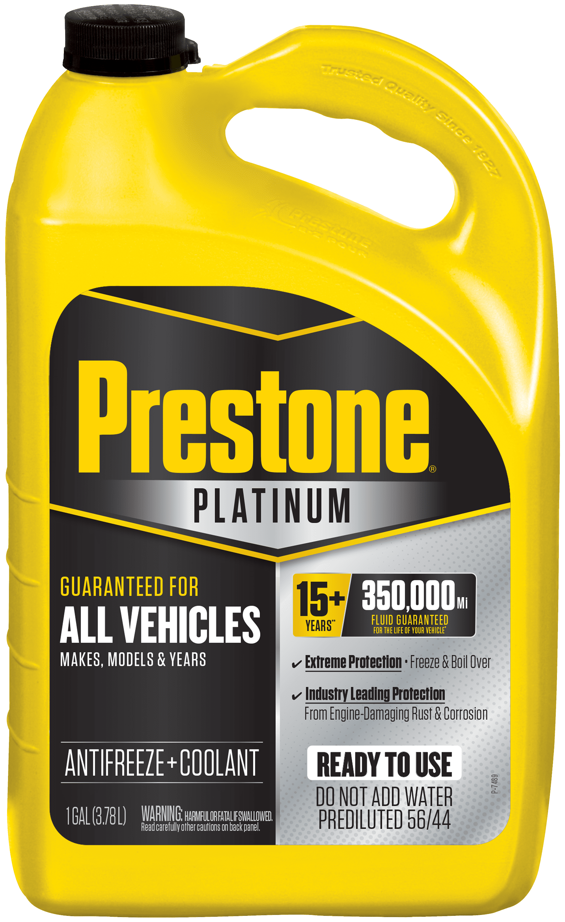 Prestone Platinum Univ Antifreeze+Coolant; 15yr/350k mi, 1G - Ready to Use 50/50
