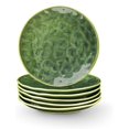 thumbnail image 1 of Ceramic Round Dessert Salad Plates - 8 Inch, Set of 6, Microwave, Oven, and Dishwasher Safe, Scratch Resistant, Porcelain Fluted Suitable for Snacks, Appetizer, Home, Party (Green), 1 of 4