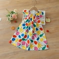 thumbnail image 2 of Odeerbi Girls Dresses Baby Girl Clothes Kids Cute Fruit Print Colorful Sleeveless Princess Dress, 2 of 9