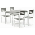 thumbnail image 7 of 5 Piece Dining Table Set, Dining Table and Chairs Set for 4, Kitchen Table Set for Dining Room Kitchen Apartment, Gray, 7 of 7
