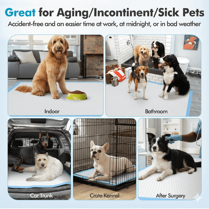 Gimars 36 x 36in Dog Pee Pads with Charcoal Odor Control, 9-Layer Absorbent, Leak Proof, 30 Count