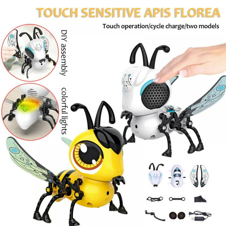 Tipmant Realistic RC Honey Bee Toys IR Remote Control Honeybee Insect  Vehicle Electric Animal for Cat Dog Kids Birthday Gifts