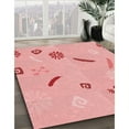 thumbnail image 2 of Ahgly Company Indoor Rectangle Patterned Flamingo Pink Area Rugs, 7' x 10', 2 of 6
