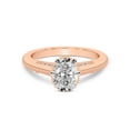 thumbnail image 3 of IGI Certified 3 Carat Oval Shape Lab Grown Diamond Engagement Ring | 14K Rose Gold | Esther Tacori Style Solitaire Diamond Ring | FG-VS1-VS2 Quality Friendly Diamonds, 3 of 5