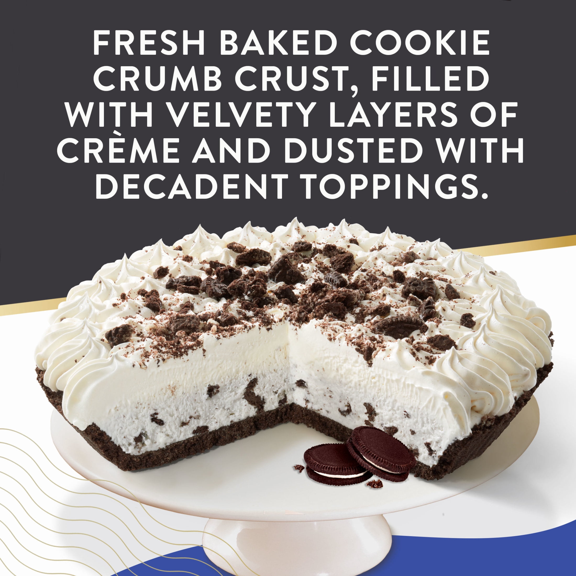 Edwards Premium Desserts Frozen Cookies and Crème Pie, 26.0 oz