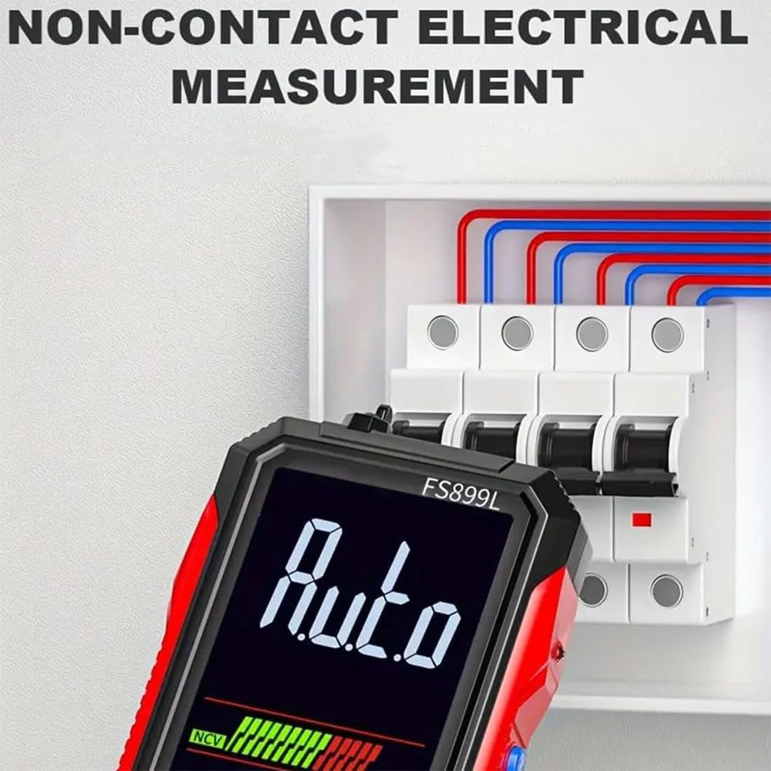 True Rms 6000-Count Digital Voltmeter, Fs899l Smart Digital Multimeter, USB Rechargeable Digital Multimeter 6000 Counts, Large Color Screen, Backlight, Multimeter Tester Auto Ranging
