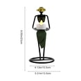 thumbnail image 3 of Waiter Figurine Candle Stand with LED Candle Safe Flameless Centerpiece for Home Decor Dining Table Party Wedding Gift(D), 3 of 6