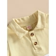 thumbnail image 5 of GXFC Toddler Baby Boys Summer Outfits Infant Boys Short Sleeve Lapel Shirt Tops+Shorts Set Casual Clothes 2Pcs 0-3T, 5 of 8