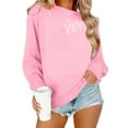 thumbnail image 4 of Vetsdori Womens Valentine Sweatshirts Pullover Gifts for Girlfriend Tops Spring Valentine's Days Love Heart Sweatshirts for Women Pink, 4 of 8