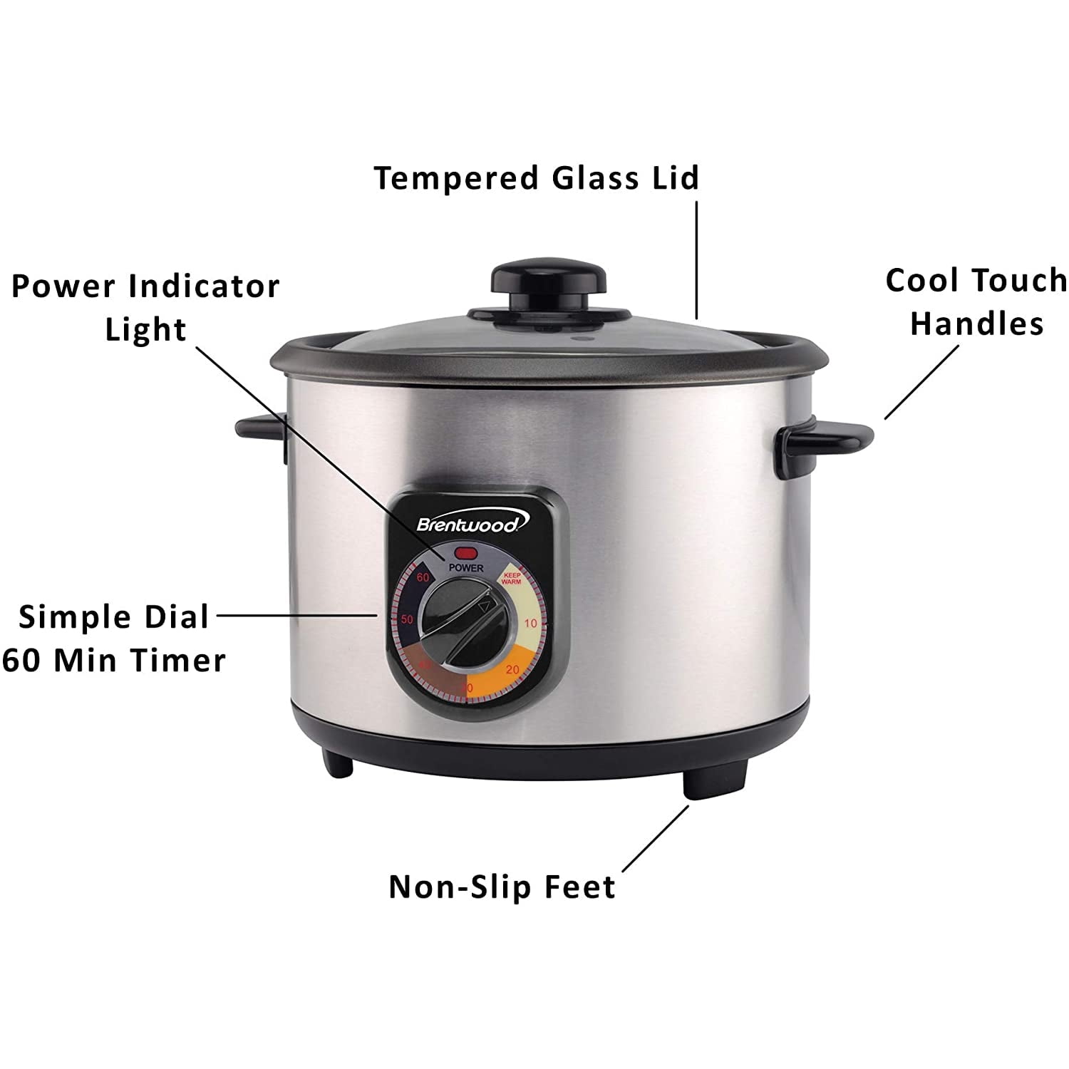 Stainless Steel Crunchy Persian Rice Cooker (16 Cups Cooked, 500 Watts) -  Office Garner